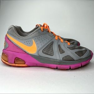 Nike Max Run Lite Sneakers - Grey Pink and Orange   Size 6